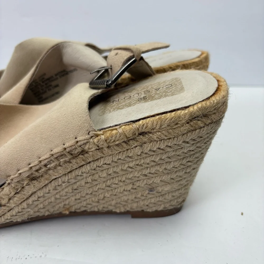 Caslon Women's Beige Wedge Sandals Espadrille Cream Size 10.5